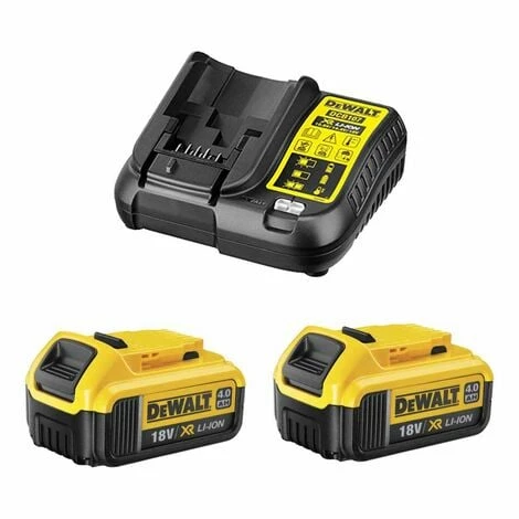 Power Set DeWALT (2 x 18V 4,0 Ah + DCB107) Power Set DeWALT (2 X 18V 4,0 Ah + DCB107) -DEWALT Shop 12208913 1