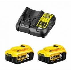 Power Set DeWALT (2 X 18V 5,0 Ah + DCB107)