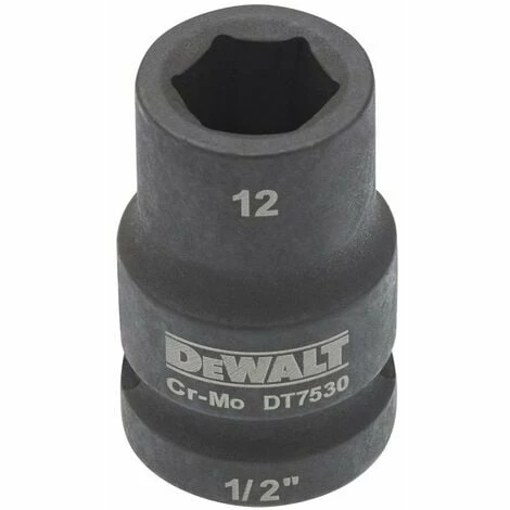 DeWALT Steckschlüssel kurz 12mm 1/2 Schlagfest - DT7530-QZ DeWALT Steckschlüssel Kurz 12mm 1/2 Schlagfest - DT7530-QZ -DEWALT Shop 13582432 1