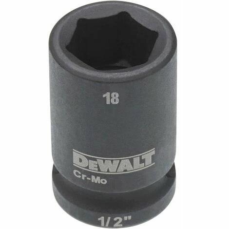 DeWALT Steckschlüssel kurz 18mm 1/2 Schlagfest - DT7536-QZ DeWALT Steckschlüssel Kurz 18mm 1/2 Schlagfest - DT7536-QZ -DEWALT Shop 13582438 1