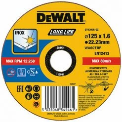 DeWALT Trennscheibe Edelstahl Flach 125 X 1,6 Mm - DT43906-QZ