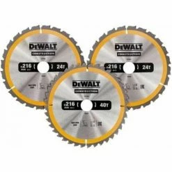 DEWALT 216 X 30mm 3 Tlg. Kreissägeblatt-Set Stationärsäge