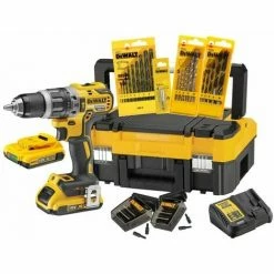 DEWALT 18V Akku Schlagbohrschrauber Set 2x2.0 Ah Akku + Zubehör