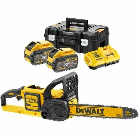 DeWALT Akku-Kettensäge DCM575Y2-QW 54 V 12 Ah mit 40 cm Schwertlänge - inkl. 2x 54 V 12 Ah Akkus + Ladegerät + T-STAK Box II DeWALT Akku-Kettensäge DCM575Y2-QW 54 V 12 Ah Mit 40 Cm Schwertlänge - Inkl. 2x 54 V 12 Ah Akkus + Ladegerät + T-STAK Box II -DEWALT Shop 16961264 1