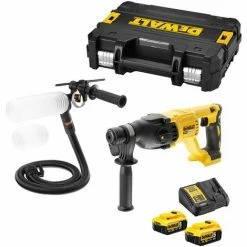 DeWALT Akku-Kombihammer DCH133P2-QW + Universal-Staubabsaugung DWH201D + Akku-Set DCB115P2-QW Für BG Bau