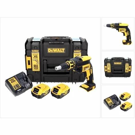 DeWalt DCF 620 P2 Akku Trockenbauschrauber 18 V 30 Nm Brushless + 2x Akku 5,0 Ah + Ladegerät + TSTAK DeWalt DCF 620 P2 Akku Trockenbauschrauber 18 V 30 Nm Brushless + 2x Akku 5,0 Ah + Ladegerät + TSTAK -DEWALT Shop 19360883 1