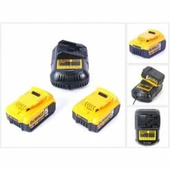 DeWalt Akku Starter Kit 18V DCB 105 P2 QW Mit 2x DCB 184 Akku 5,0Ah + DCB 115 Ladegerät