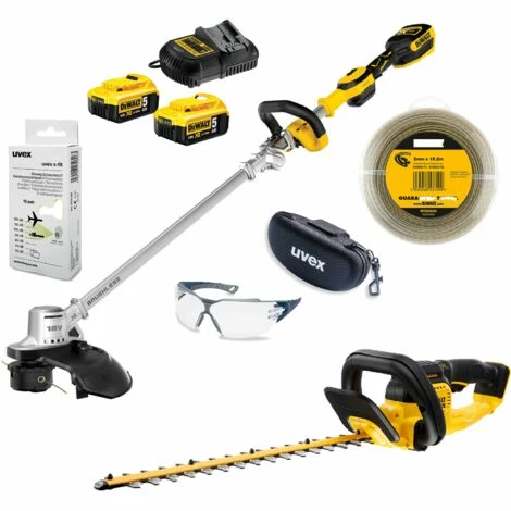 DeWALT UVEX Gartenpflege-Set, Rasentrimmer, Heckenschere, Trimmerfaden, Schutzbrille + Brillenetui, Gehörschutz 18 V - Ausführung:ohne Akkus und Ladegerät DeWALT UVEX Gartenpflege-Set, Rasentrimmer, Heckenschere, Trimmerfaden, Schutzbrille + Brillenetui, Gehörschutz 18 V - Ausführung:ohne Akkus Und Ladegerät -DEWALT Shop 26426647 2