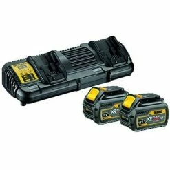 DeWalt FlexVolt Akku-Starter-Set DCB132T2, 54/18V, Doppelladegerät 2 Akkus 54 / 18 V / 6,0 Ah