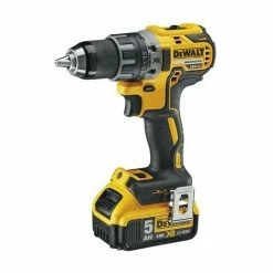 DEWALT 18V 5.0Ah XR Kompakter Bohrschrauber + 2 Batterien, Ladegerät Im Koffer - DCD791P2
