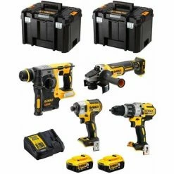 DeWALT Kit DWK401 (DCD996 + DCH273 + DCG405 + DCF887 + 2 X 5,0 Ah + DCB115 + 2 X TSTAK VI)
