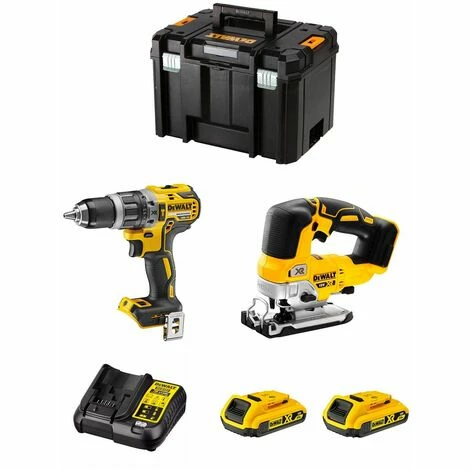 DeWALT Kit DWK202 (DCD796 + DCS334 + 2 x 2,0 Ah + DCB107 + TSTAK VI) DeWALT Kit DWK202 (DCD796 + DCS334 + 2 X 2,0 Ah + DCB107 + TSTAK VI) -DEWALT Shop 30399845 1
