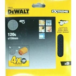 DeWALT 5x EXTREME Schleifgitter 150 Mm Körnung 120G DTM3125