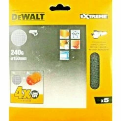 5 DeWalt Exzenter Schleifscheiben Ø 150 Mm 240 G Schleifgitter Klettfix DTM3127
