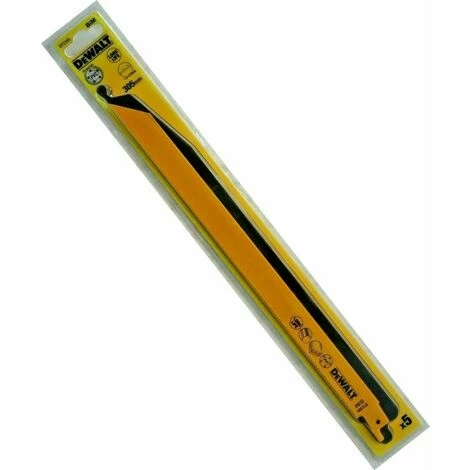 5 x DeWalt Säbelsägeblätter Bi-Metall, 305 mm, PVC / Plastic / Sandwich DT2355 5 X DeWalt Säbelsägeblätter Bi-Metall, 305 Mm, PVC / Plastic / Sandwich DT2355 -DEWALT Shop 35030226 1