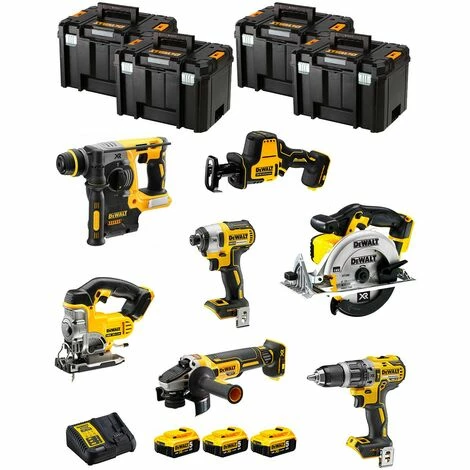DeWALT Kit DWK702T (DCD796 + DCH273 + DCG405 + DCF887 + DCS331 + DCS391 + DCS369 + 3 x 5,0 Ah + DCB115 + 4 x TSTAK VI) DeWALT Kit DWK702T (DCD796 + DCH273 + DCG405 + DCF887 + DCS331 + DCS391 + DCS369 + 3 X 5,0 Ah + DCB115 + 4 X TSTAK VI) -DEWALT Shop 35080711 1