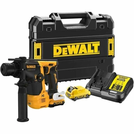 DeWALT Akku-Bohrhammer SDS-plus DCH072L2-QW 12V inkl. 2x 3 Ah Akku, Schnellladegerät, Zusatzhandgriff, Tiefenanschlag, Gürtelclip, TSTAK-Box II DeWALT Akku-Bohrhammer SDS-plus DCH072L2-QW 12V Inkl. 2x 3 Ah Akku, Schnellladegerät, Zusatzhandgriff, Tiefenanschlag, Gürtelclip, TSTAK-Box II -DEWALT Shop 42007351 1
