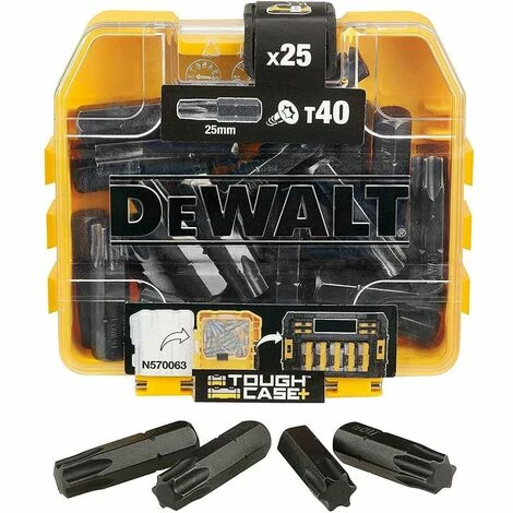 DeWalt Extreme Impact Torsion T40 Bit Set 25-teilig in Toughcase 25mm DT70557T DeWalt Extreme Impact Torsion T40 Bit Set 25-teilig In Toughcase 25mm DT70557T -DEWALT Shop 43633988 1
