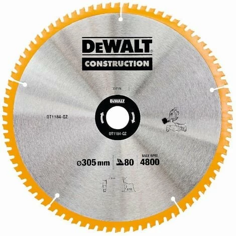 DeWALT Bau Kreissägeblätter für Stationärsägen 305 mm - DT1184-QZ DeWALT Bau Kreissägeblätter Für Stationärsägen 305 Mm - DT1184-QZ -DEWALT Shop 5346581 1