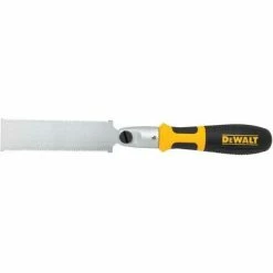 DeWALT Mini-Zugsäge 130mm, 22-Punk Zahnergometrie, Doppelseitiges Sägeblatt Zum Sägen Von Rechts Und Links, Spannmutter