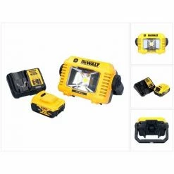 DeWalt DCL 077 P1 Akku LED Arbeitsstrahler 12 V 18 V 2000 Lm IP54 + 1x Akku 5,0 Ah + Ladegerät