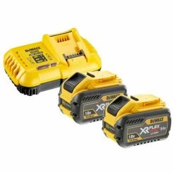 DEWALT Pack 2 X XR Flexvolt 18V/54V 12Ah/4Ah Li-Ion Akkus + Ladegerät - DCB118Y2-QW