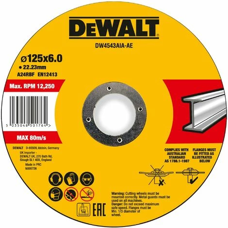 DeWALT Schruppscheibe 125x6x22,23 mm Metall - DW4543AIA-AE DeWALT Schruppscheibe 125x6x22,23 Mm Metall - DW4543AIA-AE -DEWALT Shop 61257423 1