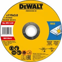 DeWALT Trennscheibe 115x3x22,23 Mm Inox - DWA8434SIA-AE