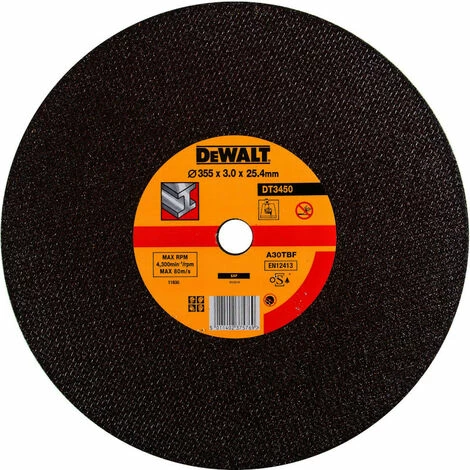 DeWALT Trennscheibe 355x25.4x3.0 A30T BF - DT3450-QZ DeWALT Trennscheibe 355x25.4x3.0 A30T BF - DT3450-QZ -DEWALT Shop 64906601 1