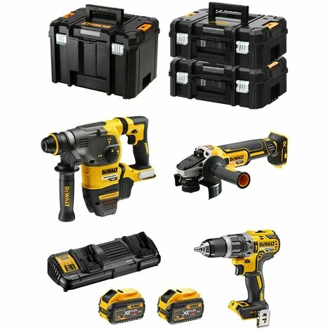 DeWALT Kit FVK375X2 54V/18V (DCH333 + DCG405 + DCD796 + 2 x 9,0 Ah + DCB132 + TSTAK VI + 2 x TSTAK II) DeWALT Kit FVK375X2 54V/18V (DCH333 + DCG405 + DCD796 + 2 X 9,0 Ah + DCB132 + TSTAK VI + 2 X TSTAK II) -DEWALT Shop 7295538 1