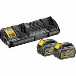 DeWALT Akku Starter-Set DCB132T2-QW - 2x FlexVolt XR Akkus DCB546 54,0 Volt 6,0 Ah Und Ladegerät DCB132